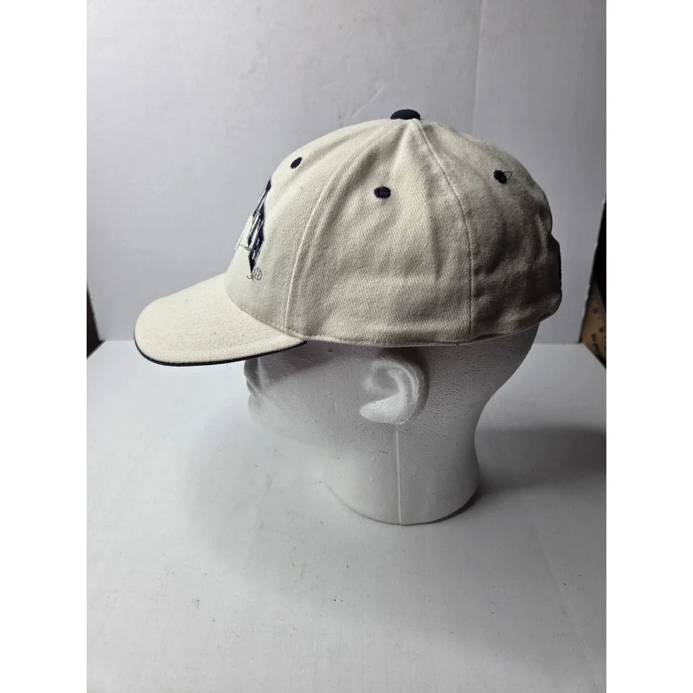 Penn State Nittany Lions Fitted Hat Team Spirit Cream Navy Blue Size 7 1/4 Hat‎